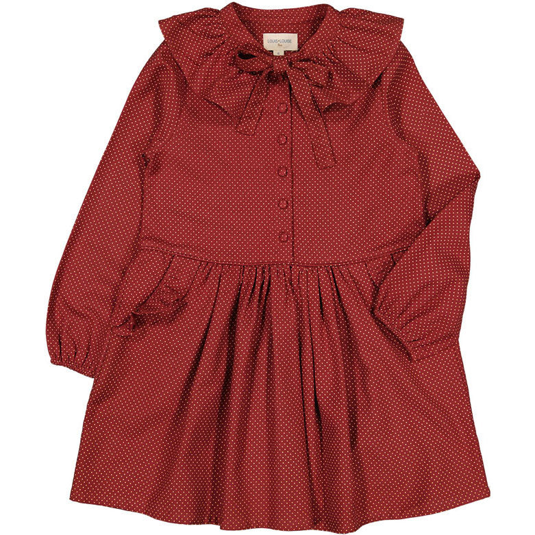Louis Louise Brick Twill Dots Caro Dress