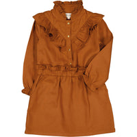 Louis Louise Caramel Dyed Denim Folk Dress