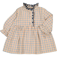 Louis Louise Cream Check Twill Ida Baby Dress
