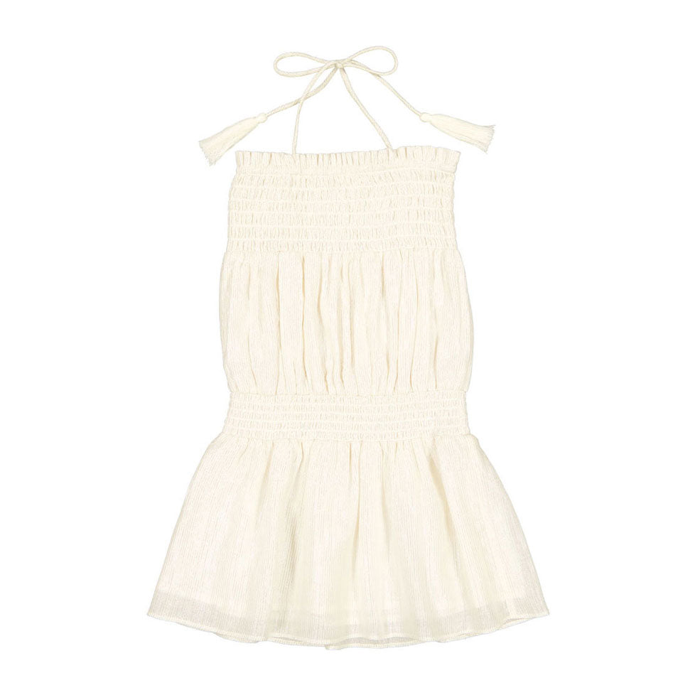 Louis Louise Vanilla Striped Lurex Jenny Dress