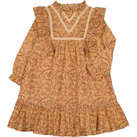 Louis Louise Champagne Indian Stripe Lurex Marielle Dress