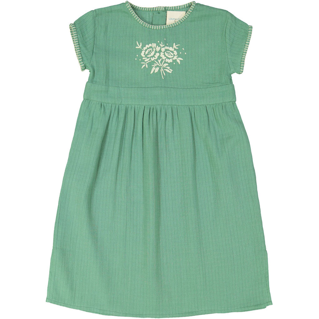 Louis Louise Green Embroidered Maxi Dress