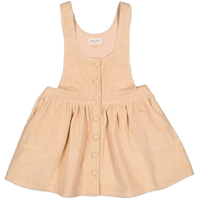 Louis Louise Champagne Corduroy Solia Dress