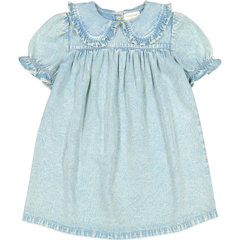 Louis Louise Sky Blue Chambray Washed Twiggy Dress
