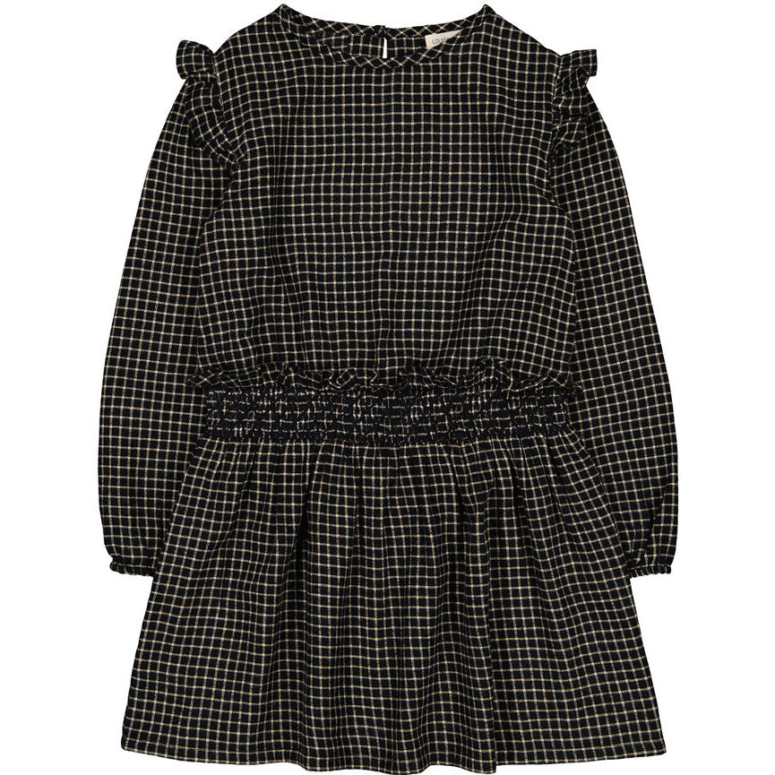 Louis Louise Black Check Twill Uma Dress