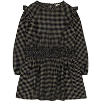 Louis Louise Black Check Twill Uma Dress