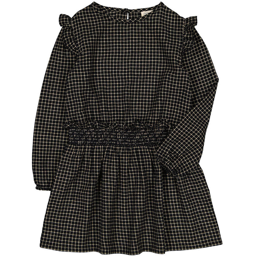Louis Louise Black Check Twill Uma Dress