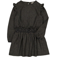 Louis Louise Black Check Twill Uma Dress
