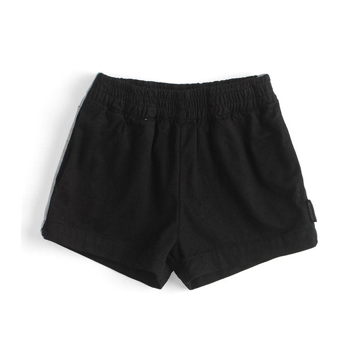 NUNUNU Black Drill Shorts