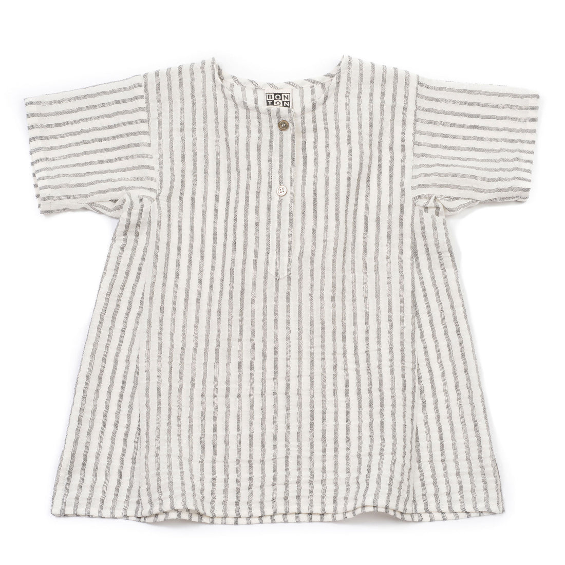 Bonton Grey Thin Stripe Tunic