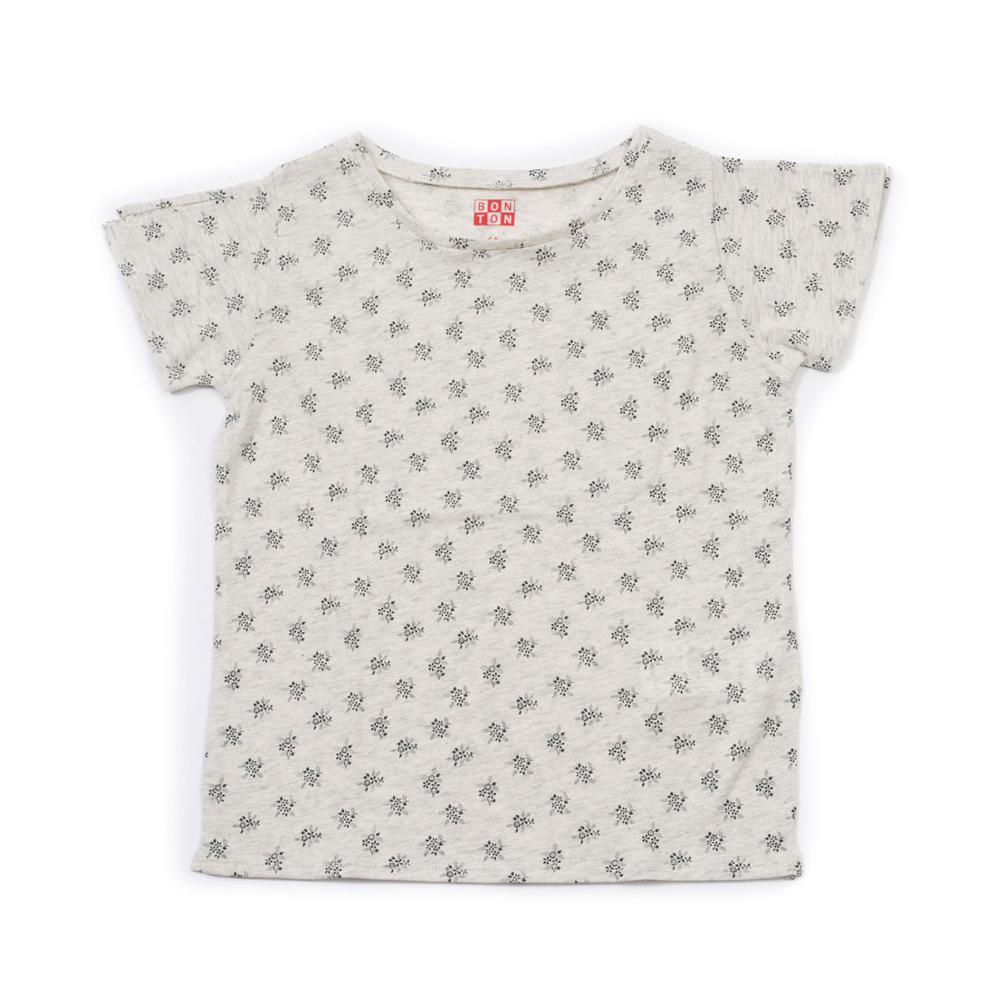 Bonton Grey Floral Tee