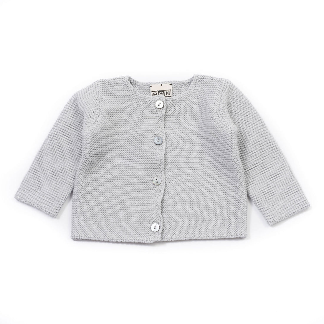 Bonton Moon Grey Knit Baby Cardigan