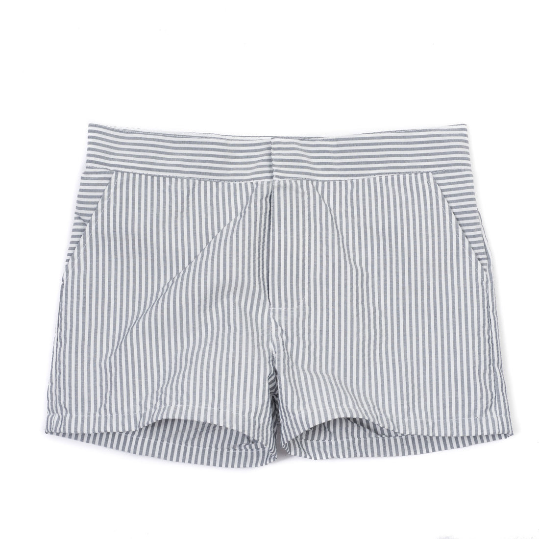 Bonton Blue Seersucker Shorts