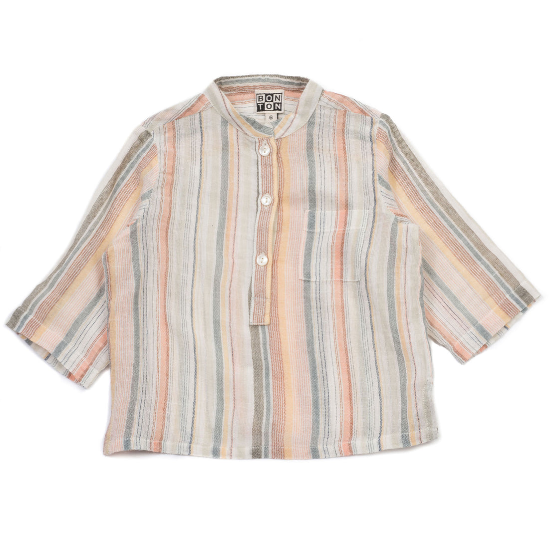 Bonton Khaki Stripe Baby Tunic