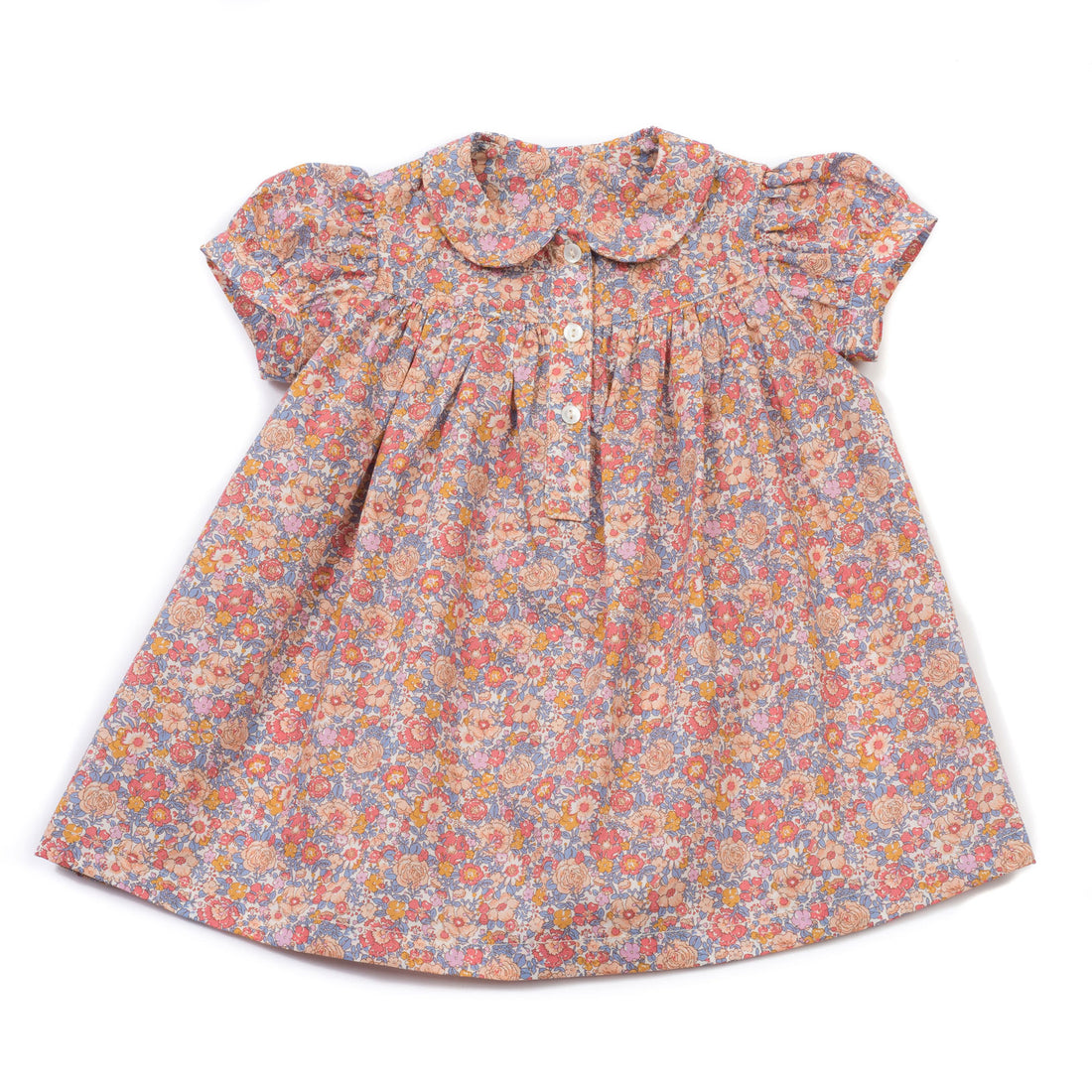 Bonton Liberty Print Collar Baby Dress