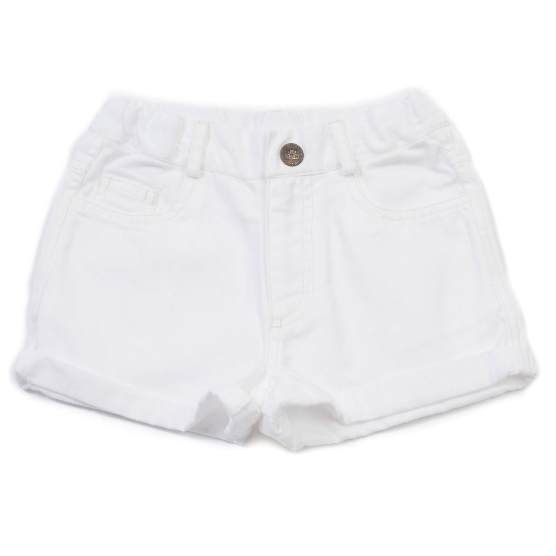 Bonton White Cropped Shorts