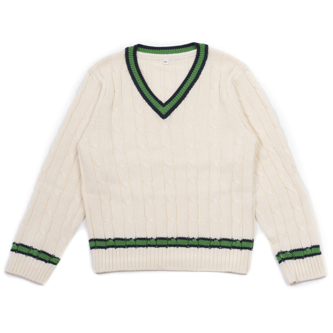 Bonton Ecru V-neck Sweater