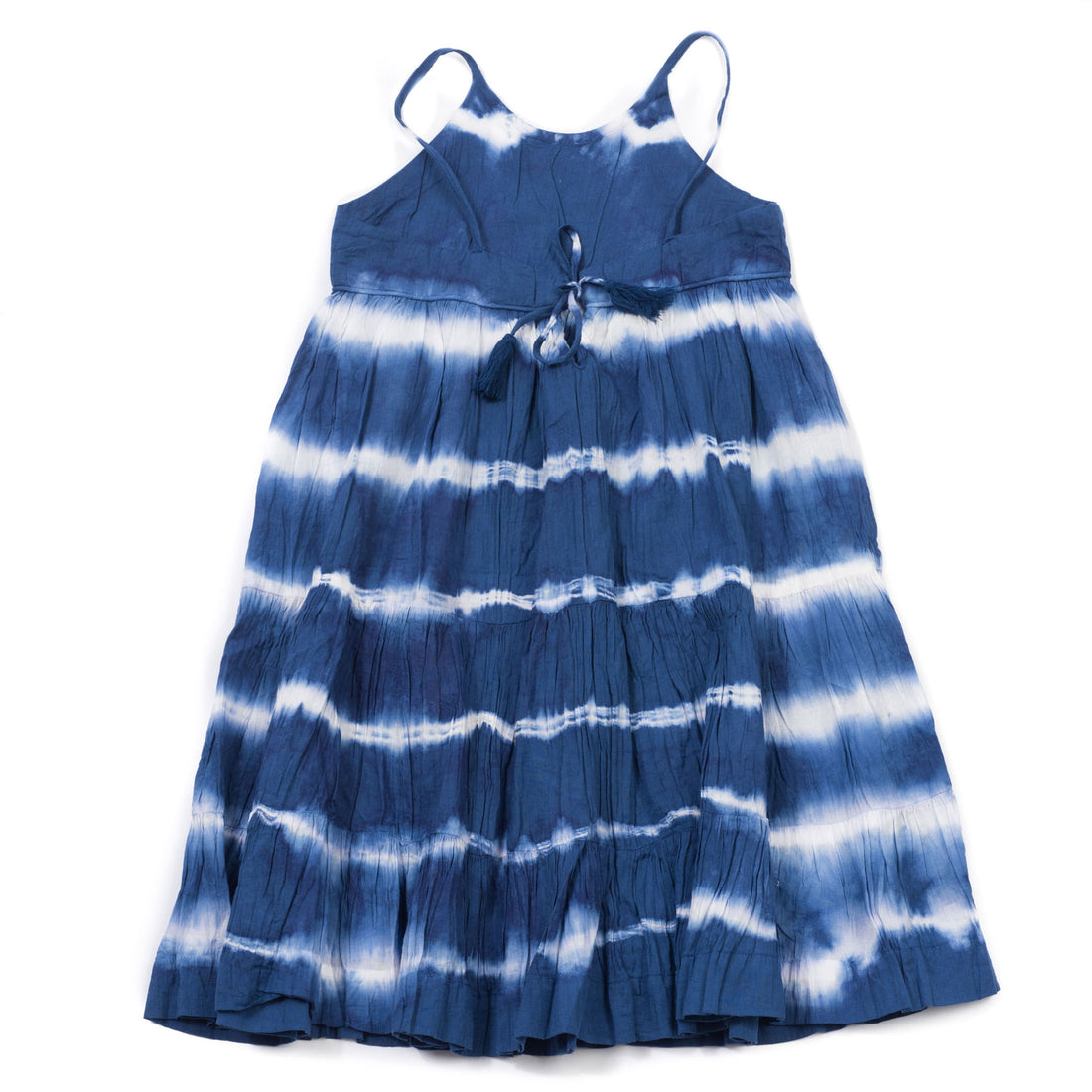 Bonton Blue Tye Dye Crepe Dress