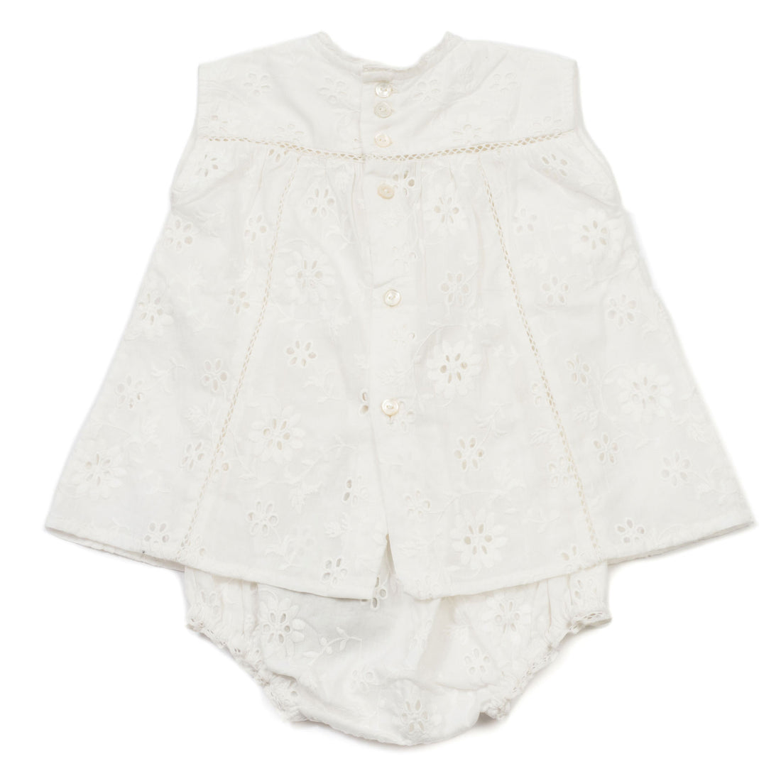 Bonton Cream Eyelet Baby Set