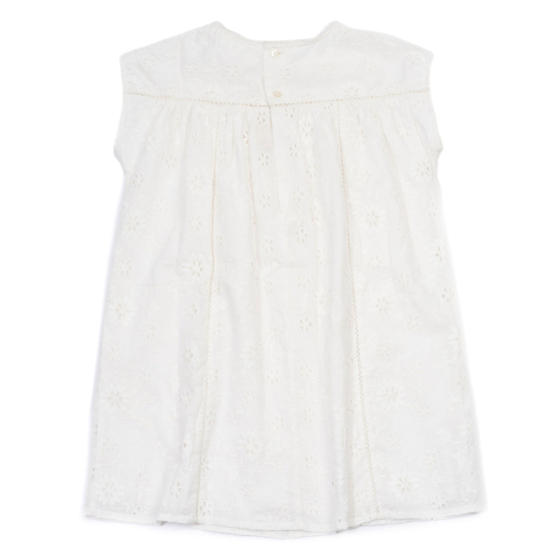 Bonton Cream Eyelet Embroidered Dress