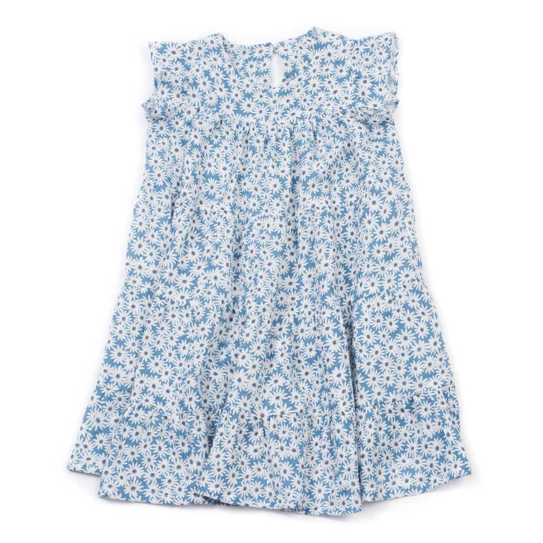 Bonton Blue Sunflower Print Maxi Dress