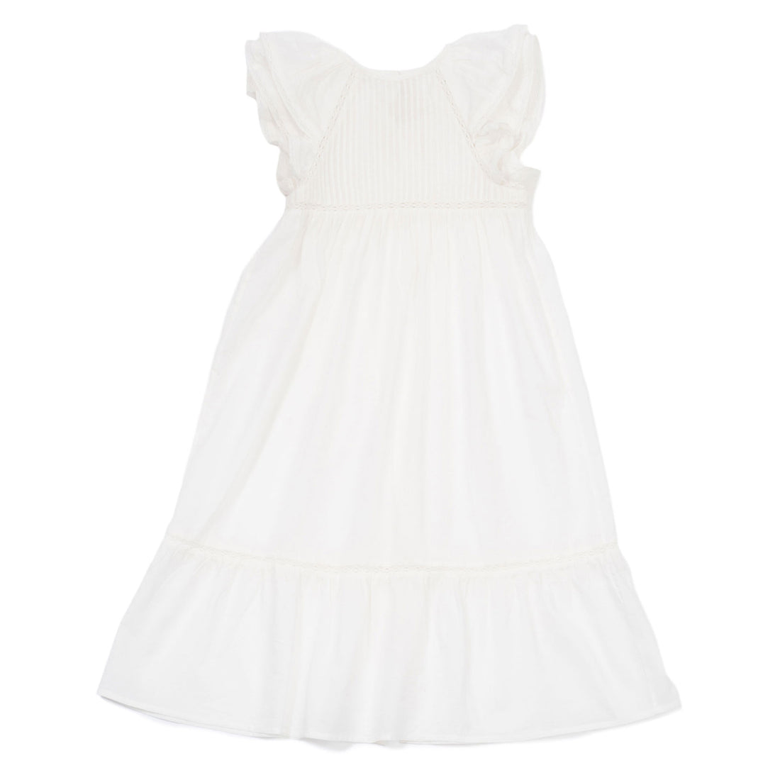 Bonton Cream Lace Veil Maxi Dress