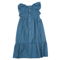 Bonton August Blue Lace Veil Maxi Dress