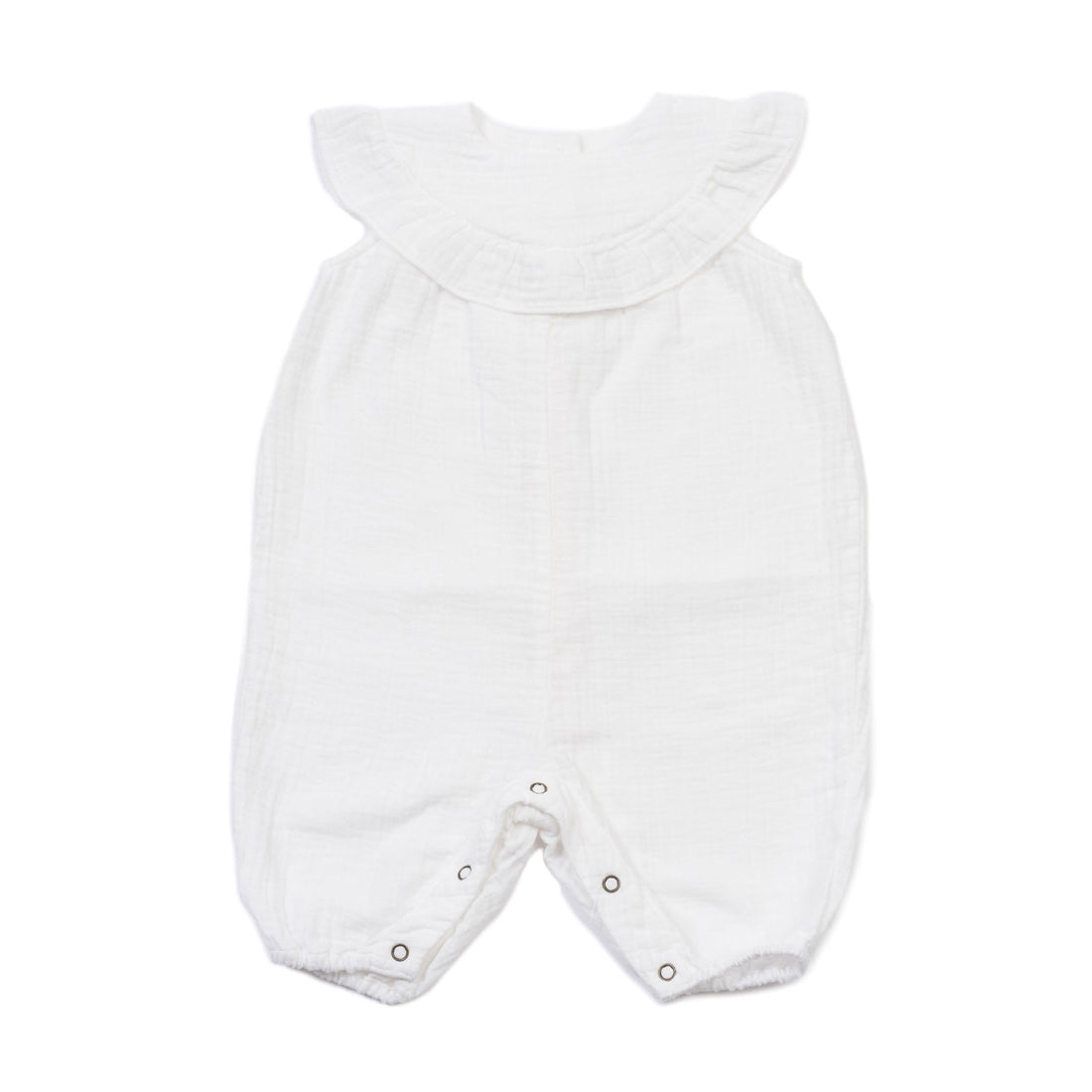 Bonton White Gauze Baby Romper