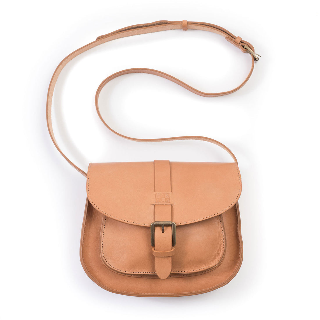 Bonton Brown Leather Satchel