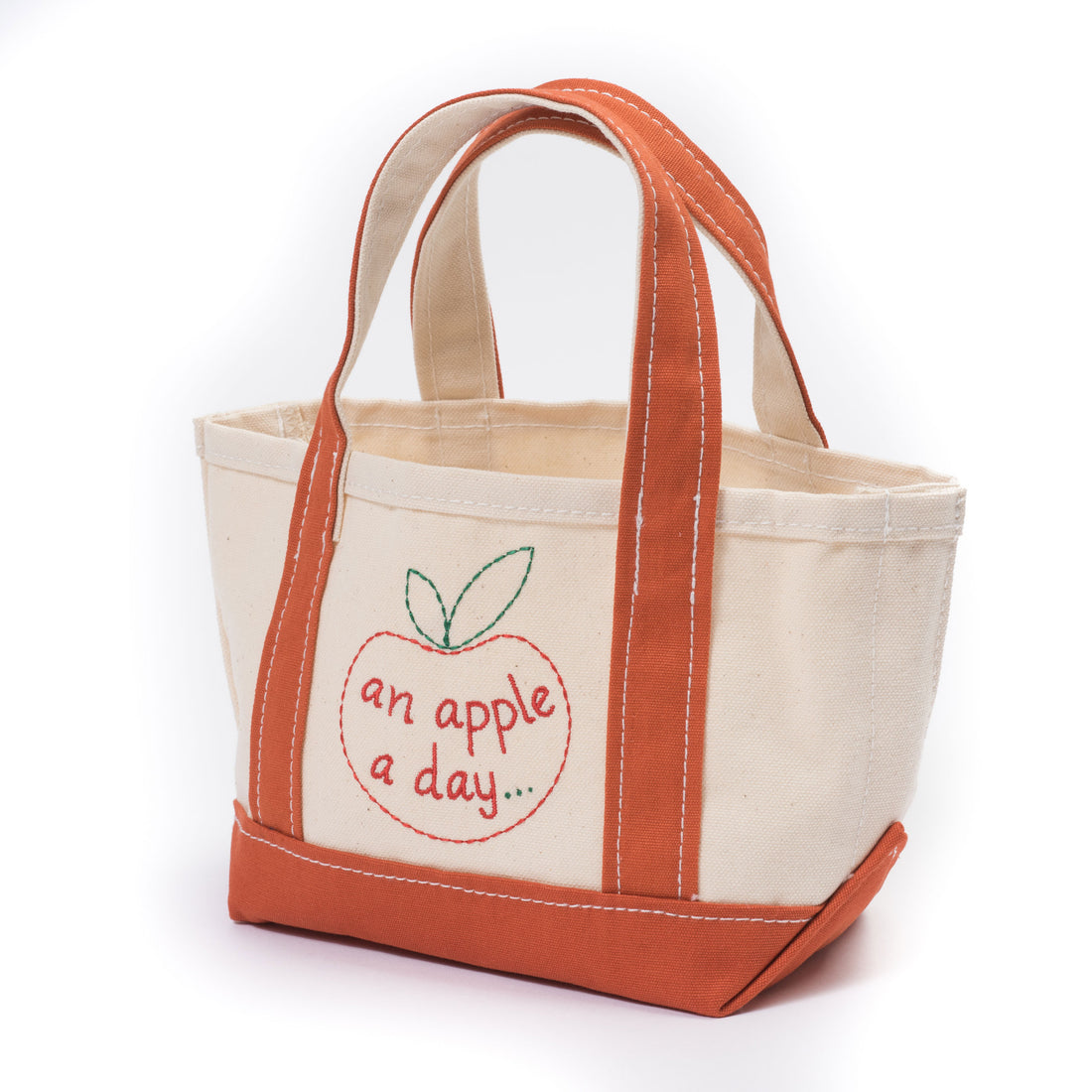 Bonton Beige Canvas Apple Tote