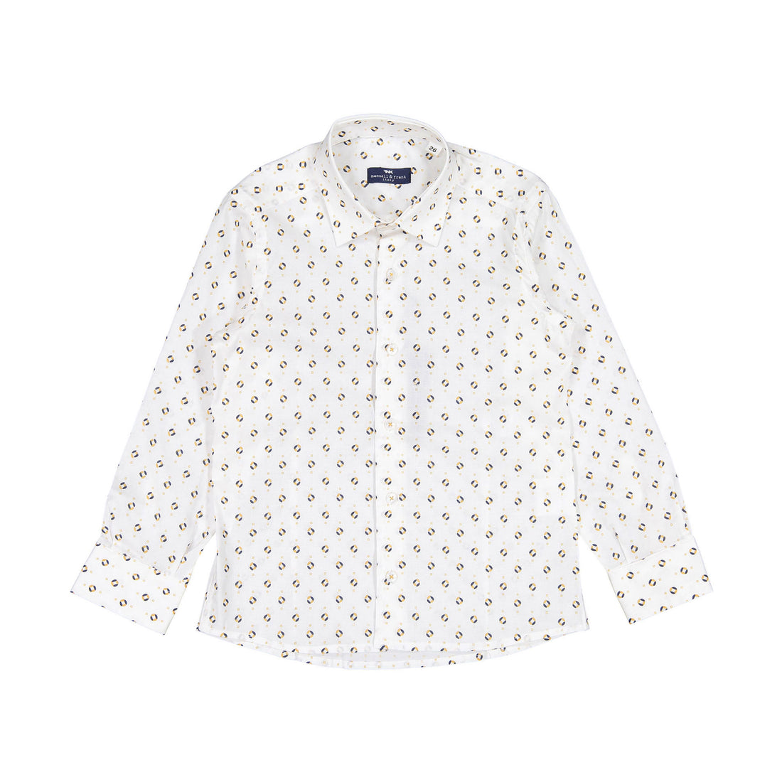 Manuelle Frank White/Mustard Printed Shirt