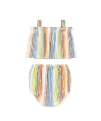 Bonton Rainbow Stripe Abigail Baby Set