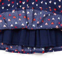 Bonton Marine Heart Print Acacia Skirt