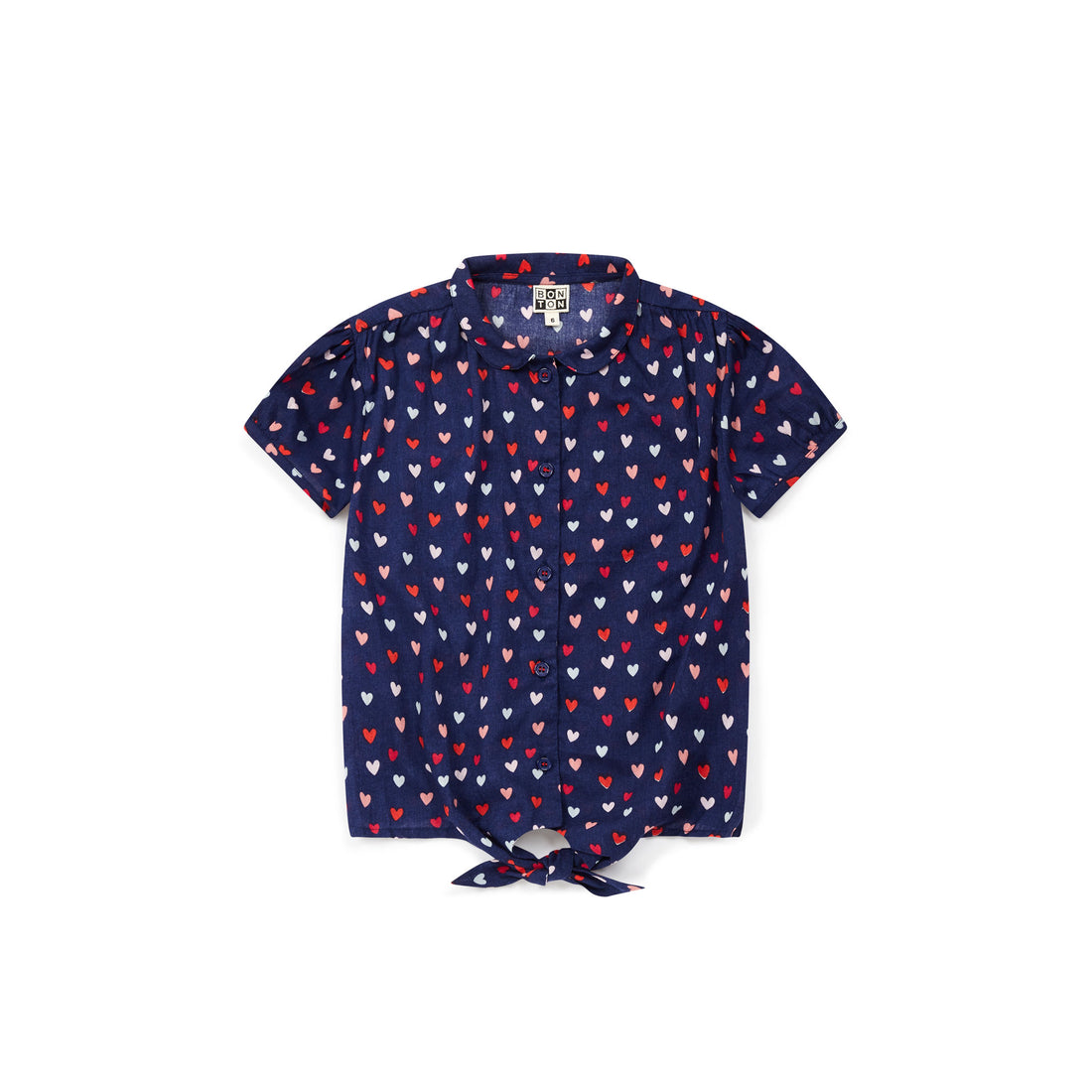 Bonton Marine Heart Print Airelle Blouse