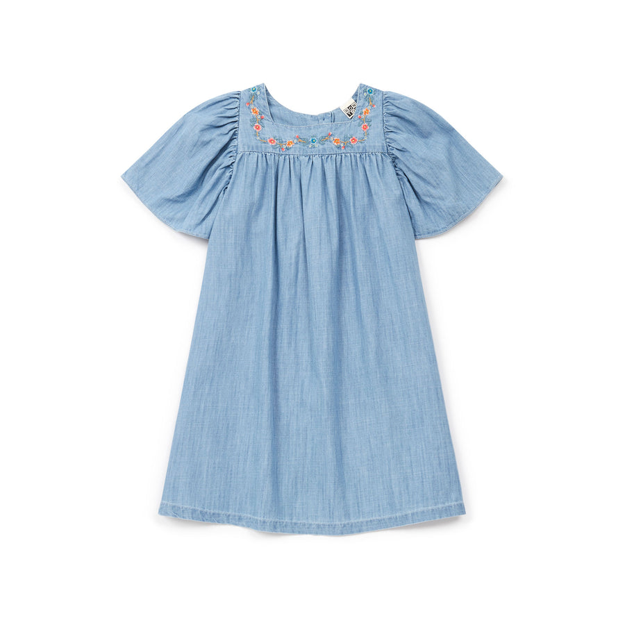 Bonton Chambray Embroidered Alba Dress