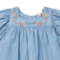 Bonton Chambray Embroidered Alba Dress