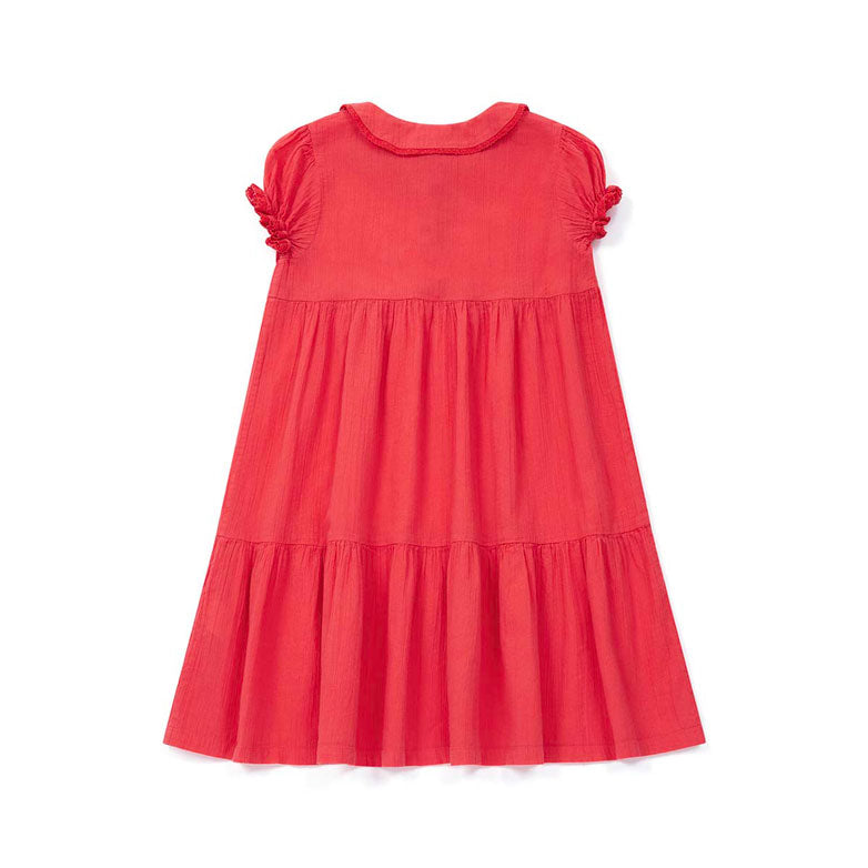 Bonton Red Crepe Amour Dress