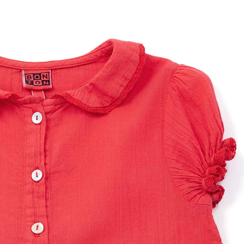 Bonton Red Crepe Amour Dress