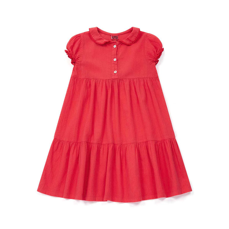 Bonton Red Crepe Amour Dress