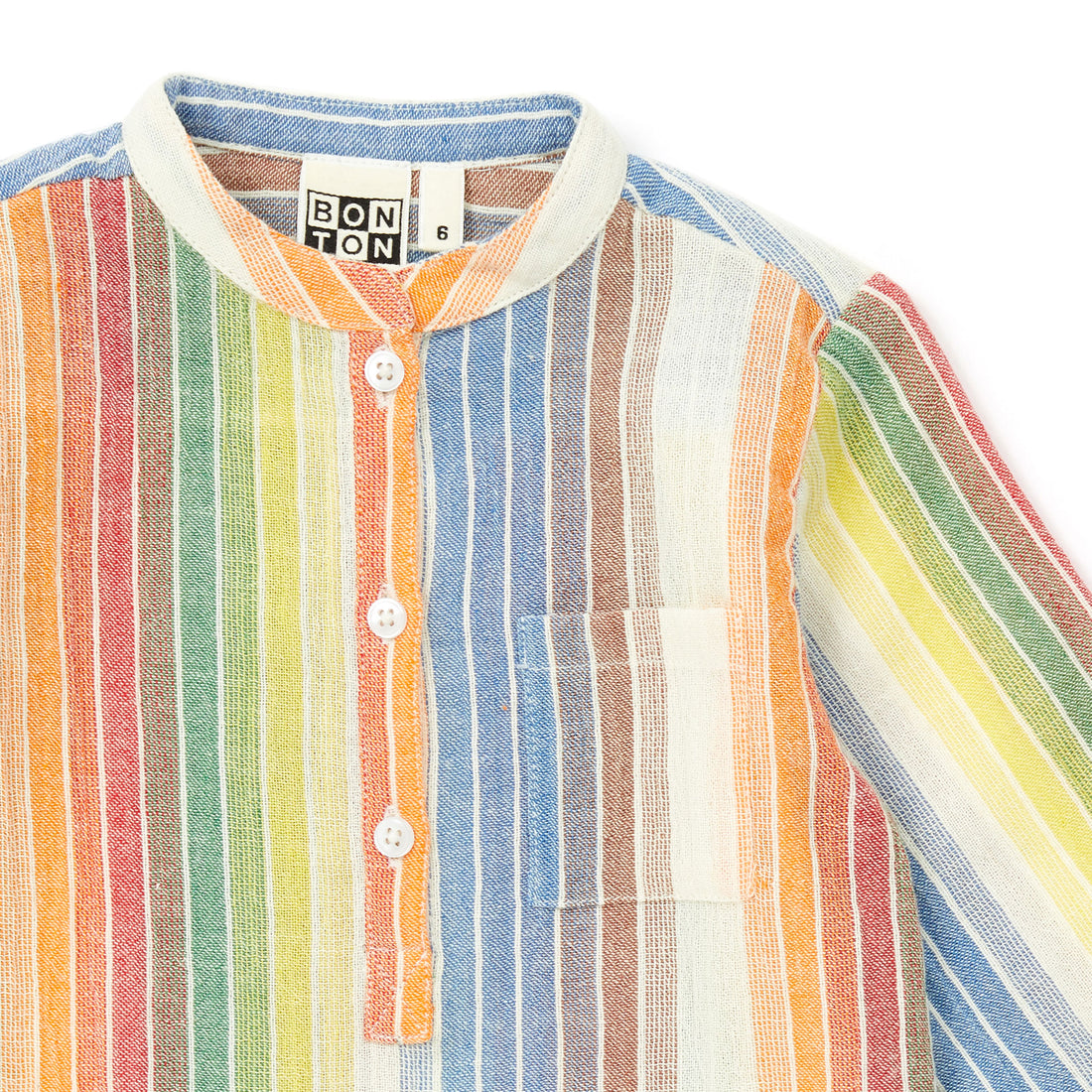 Bonton Rainbow Stripe Feu Baby Tunic