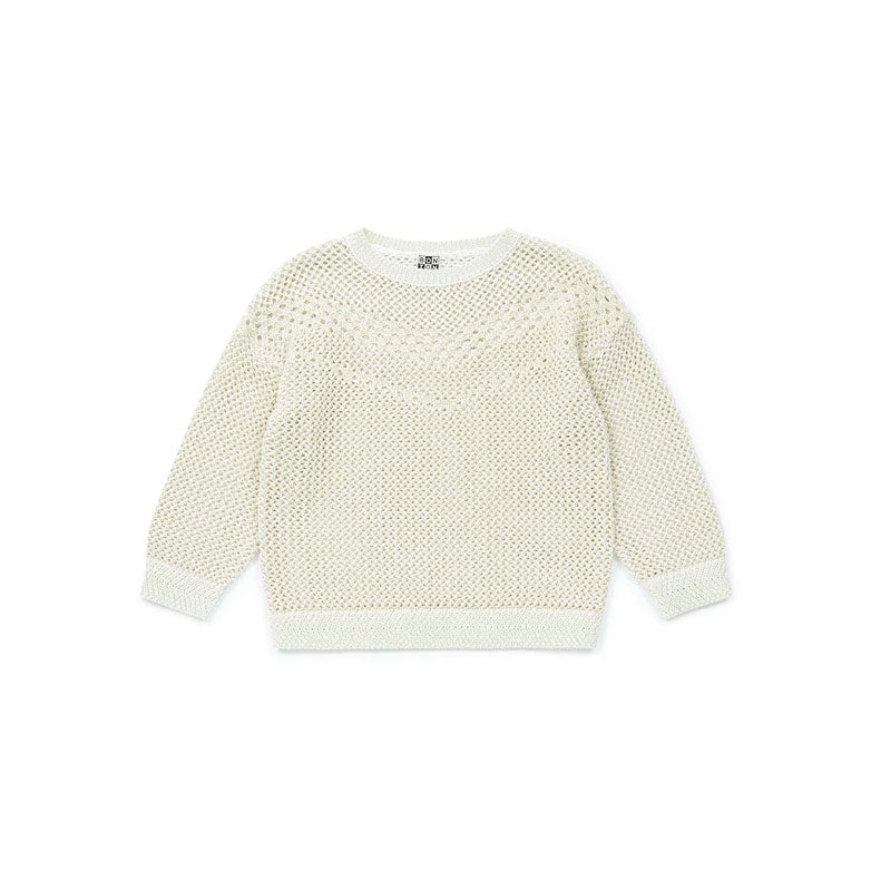 Bonton Cream Crochet Sweater