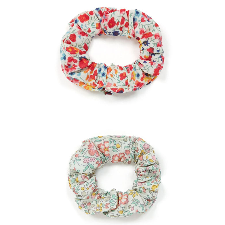 Bonton Green Floral Scrunchies