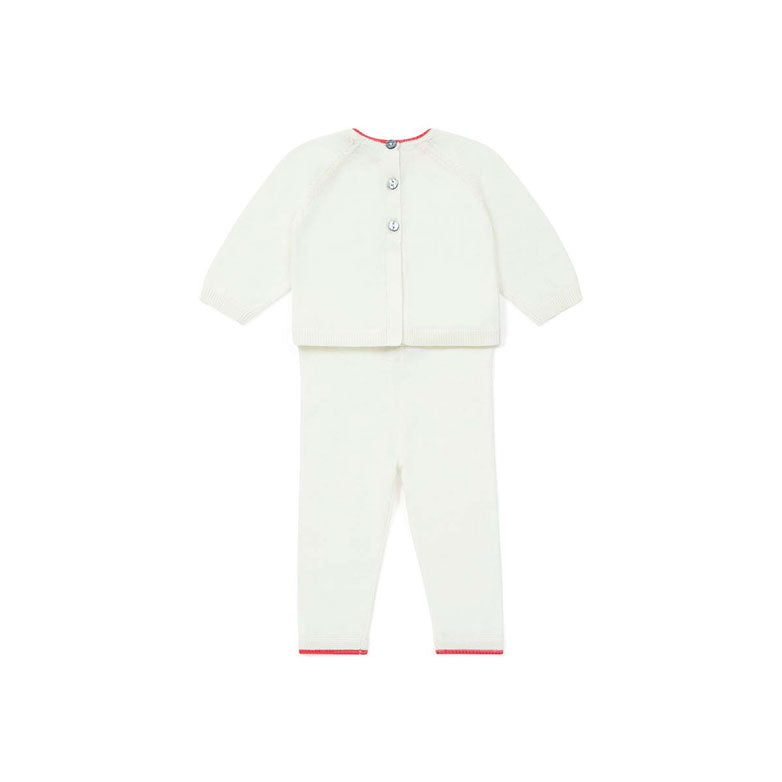 Bonton White Knit Honey Baby Set