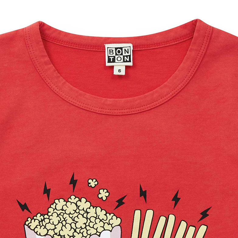 Bonton Red Popcorn Time Out Tee