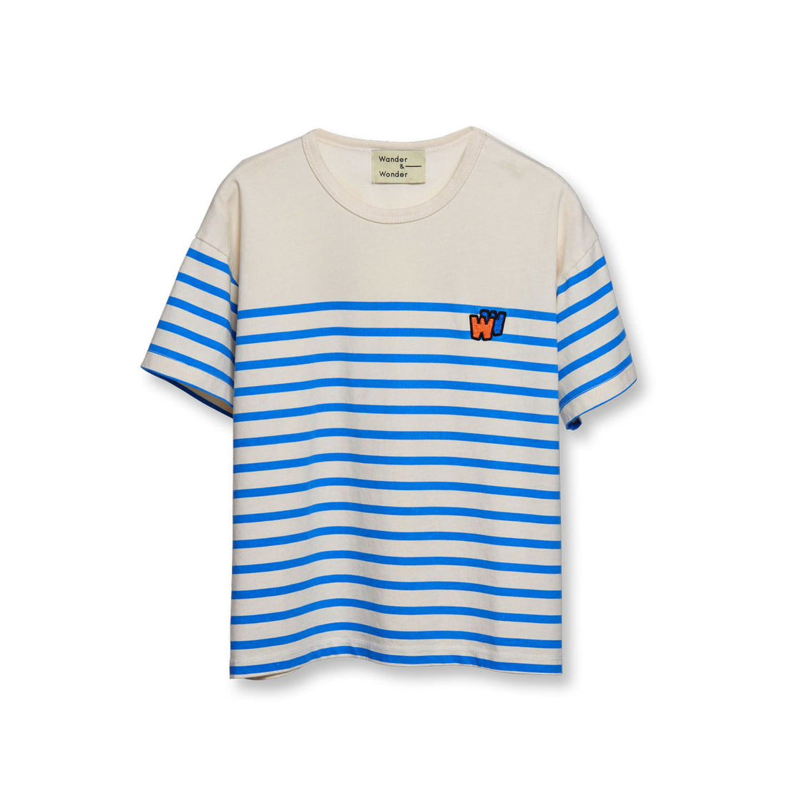 Wander and Wonder Blue Stripe Striped Tee