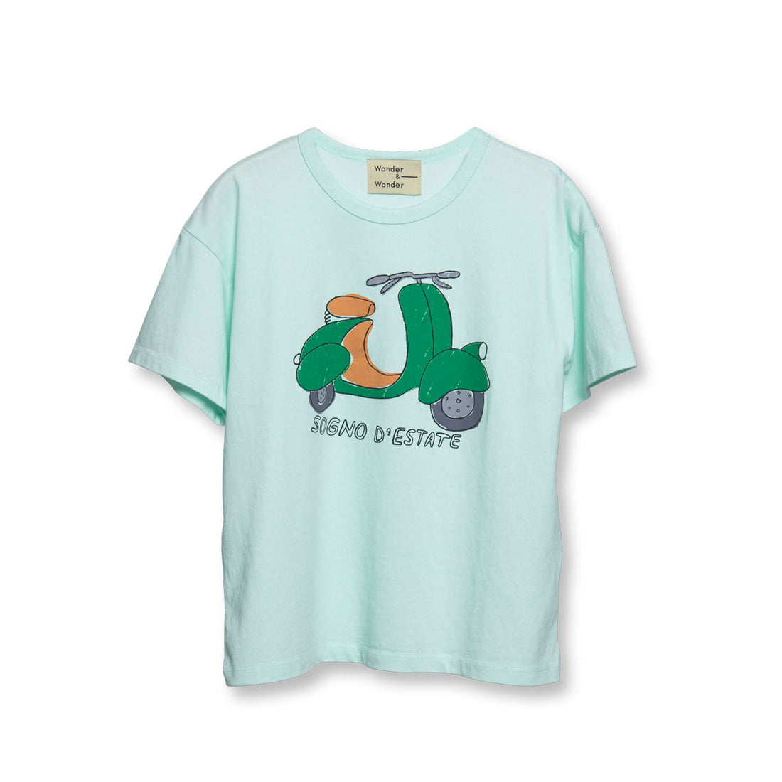 Wander and Wonder Pistachio Scooter Tee