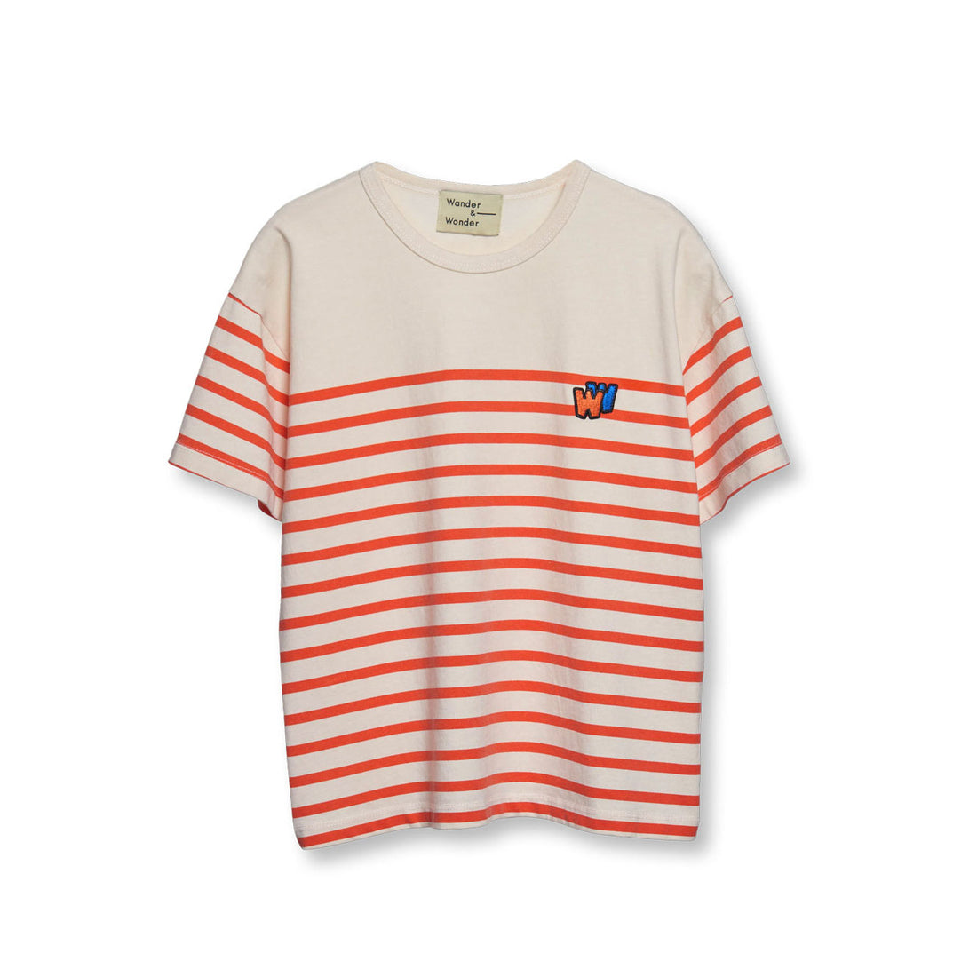 Wander and Wonder Red Stripe Striped Tee