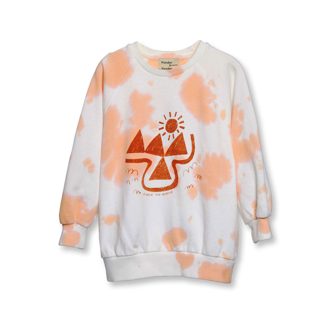 Wander and Wonder Apricot Tie Dye Scenic Sweatshirt