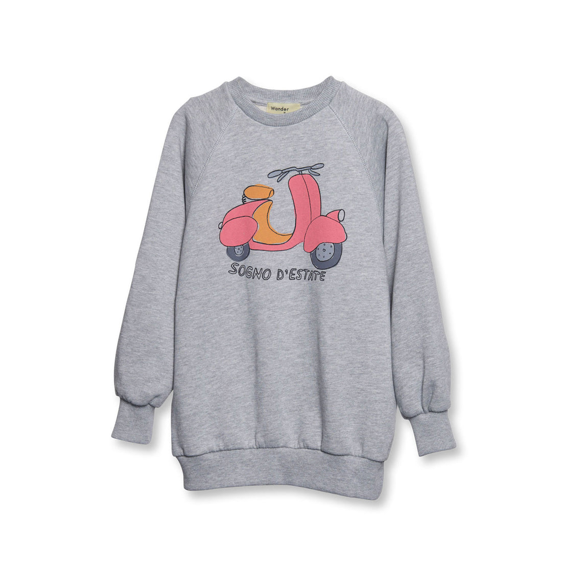 Wander and Wonder Heather Grey Scooter Sweatshirt