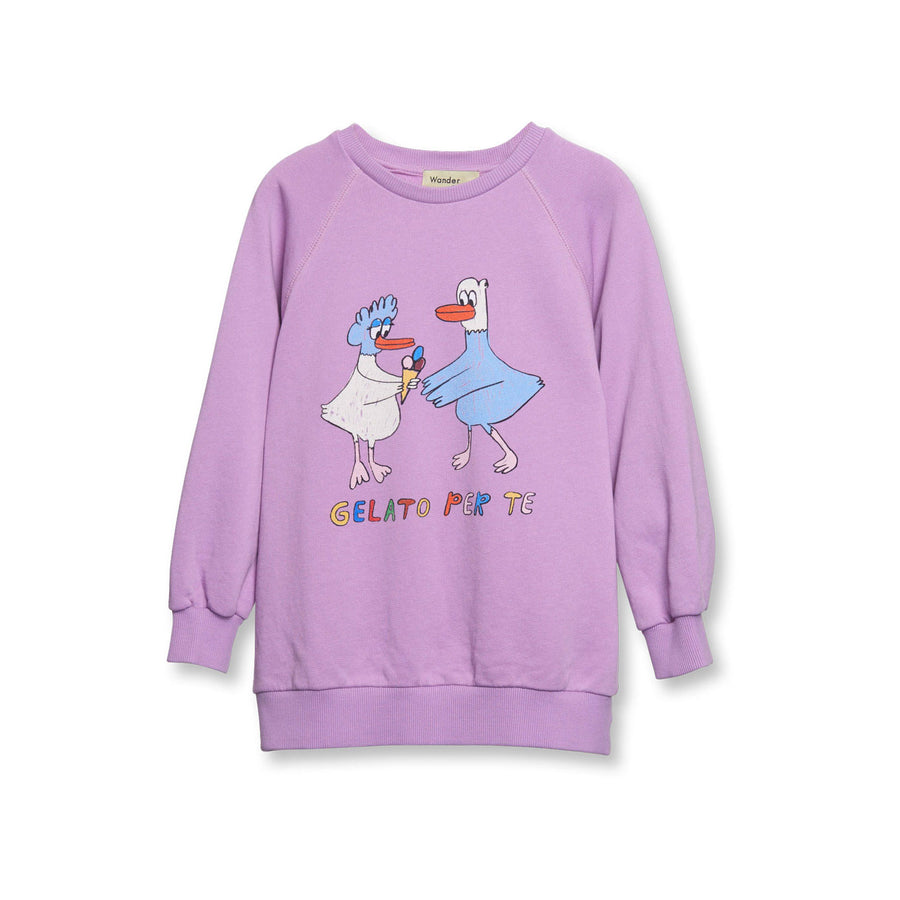Wander and Wonder Lavender Gelato Per Te Sweatshirt